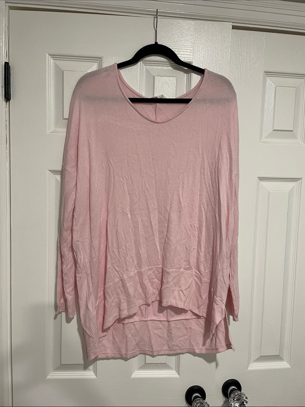 Time and Tru Pale Pink Oversized Knit Sweatshirt